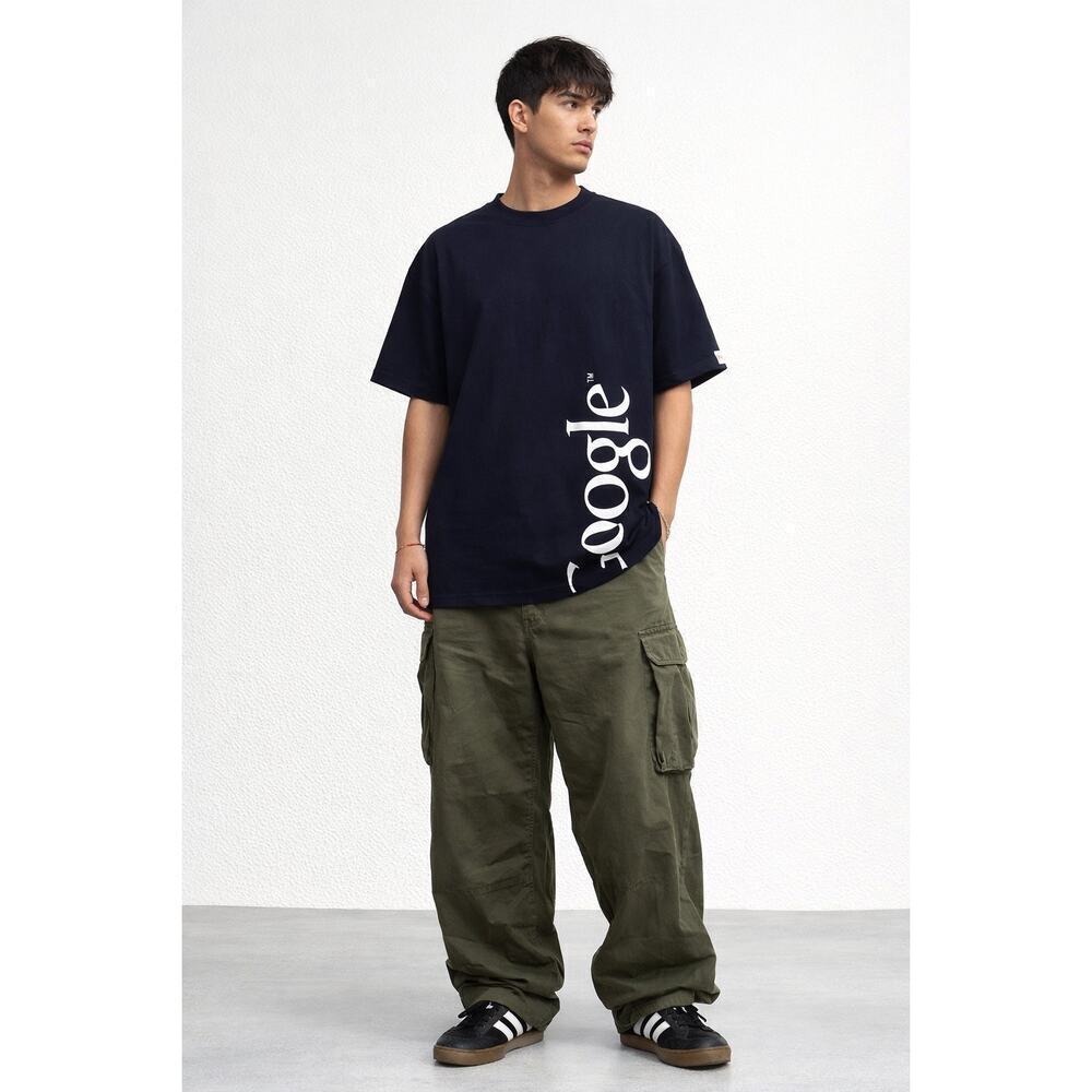 Google Mini Tee Navy XL Boxy Blue Heavyweight Hanes Beefy T Tech Core Normcore